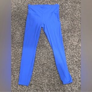 Purple High Waisted Ribbed Athletic Leggings Small